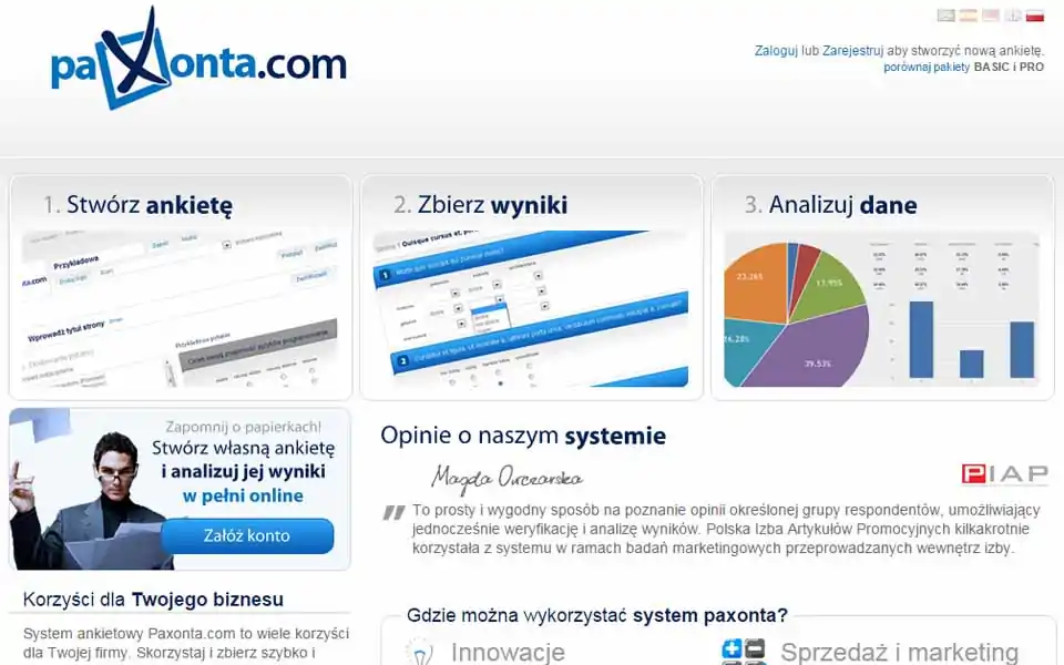 Paxonta.com - stwórz własną ankietę i analizuj jej wyniki w pełni online.