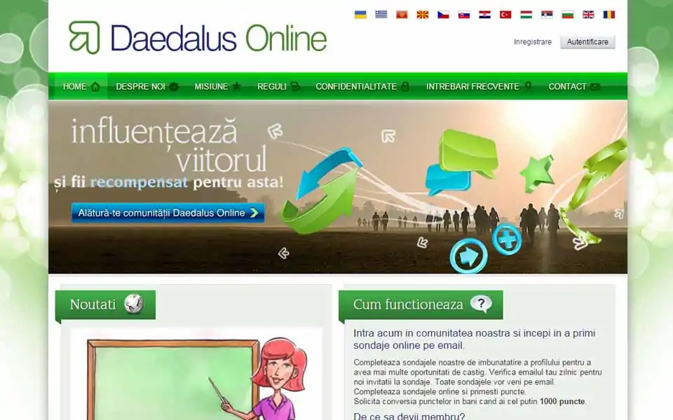 Daedalus Online - Intra acum in comunitatea noastra si incepi in a primi sondaje online pe email.