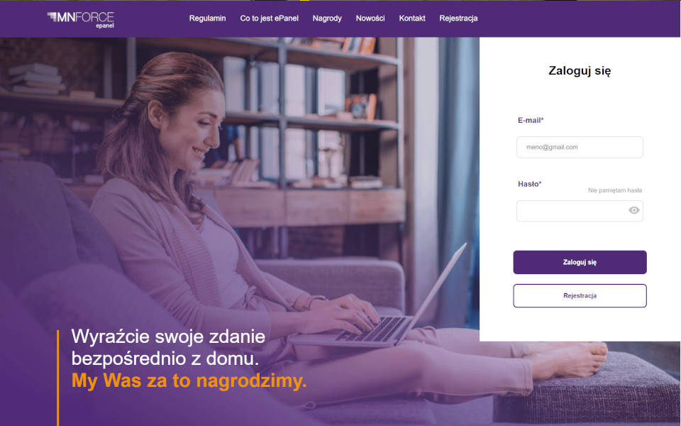 ePanel jest platformą online użytkowaną przez ludzi, którzy poprzez wypełnianie kwestionariuszy biorą udział w badaniach internetowych.