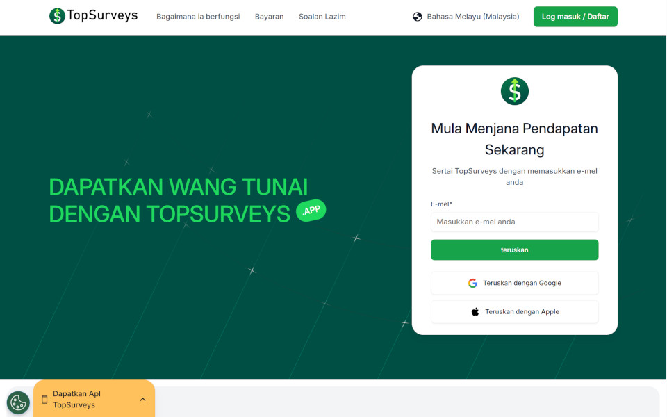 Tinjauan berbayar teratas dengan ganjaran kompetitif