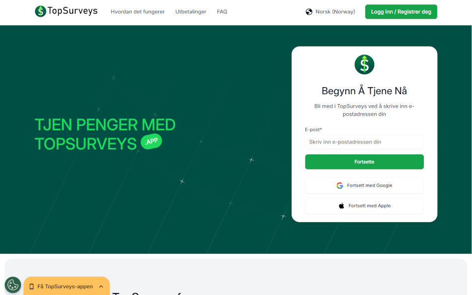 Toppbetalende undersøkelser med konkurransedyktige belønninger