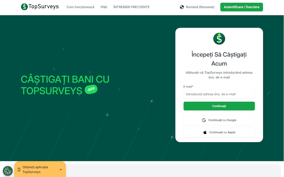 Sondaje de plată de top cu recompense competitive